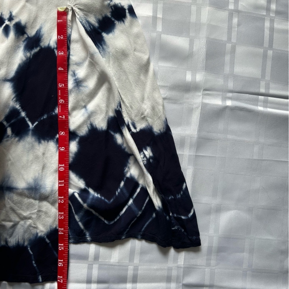 Dex Blue & White Tie Dye Maxi Length Tank Top Style Dress - Picture 8 of 16